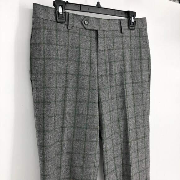 ENGLISH LAUNDRY Men's Suit Dress Pants 38R Grey Slim Fit Wool Windowpane NWOT - Picture 7 of 11